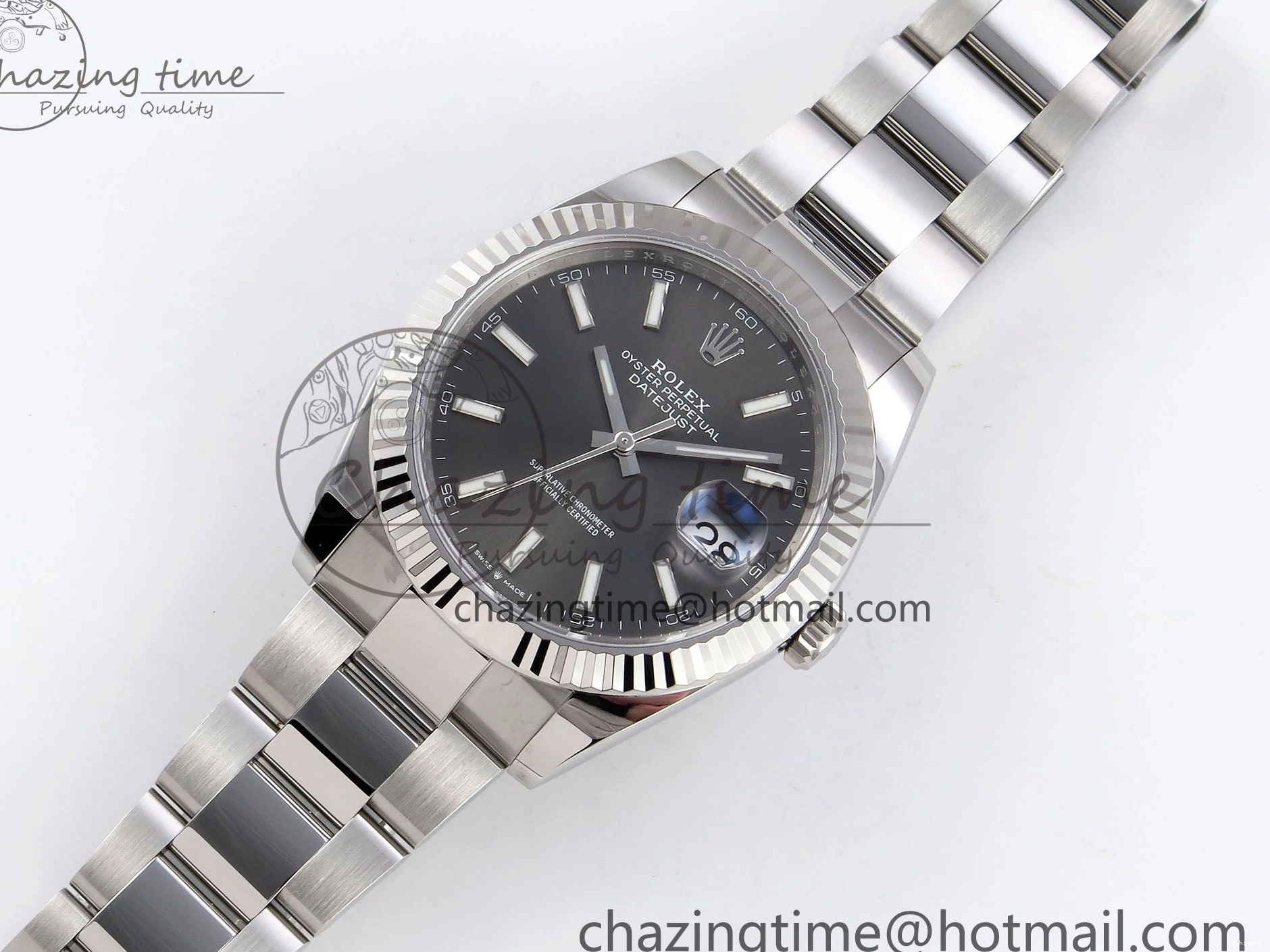 VR3235 DateJust 904L Dial on SS Edition Steel Best Bracelet Gray 41 Oyster 126334 1:1 C+F 0517
